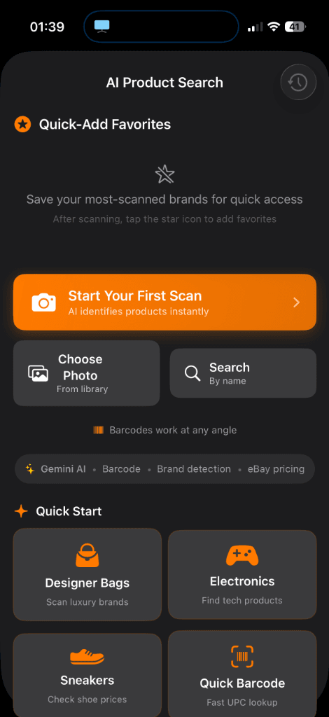 AI Visual Search Interface