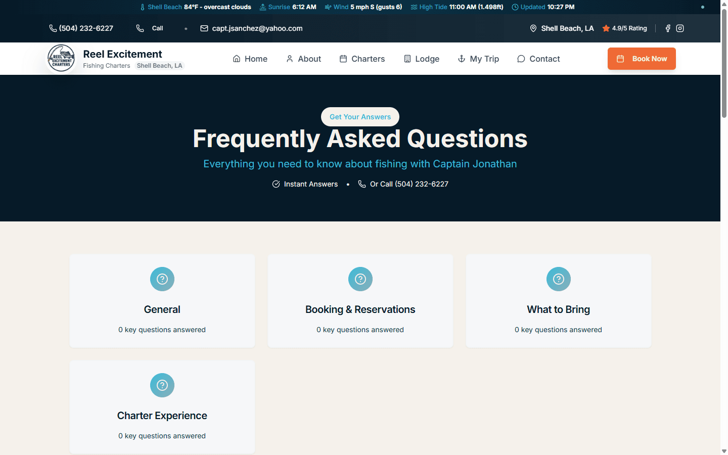 Frequently asked questions page